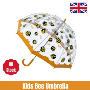 Childrens Bee PVC Kids Umbrella Dome Bubble Childrens Fun Bumble Bee - Picture 1 of 5
