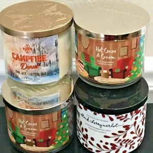 New 4 Bath & Body Works Variety  14.5 OZ  3 Wick Large Candle.MUST SEE ! - Picture 1 of 2