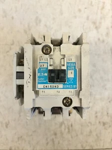 CUTLER HAMMER CN15DN3 CONTACTOR SIZE 1 27A 600V COIL 120V - Picture 1 of 6