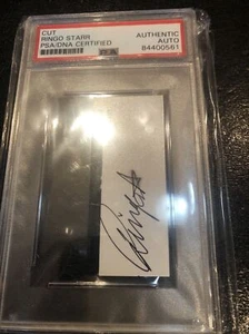 THE BEATLES RINGO STARR SIGNED AUTOGRAPHED 1980'S CUT PSA/DNA ENCAPSULATED COA - Picture 1 of 7