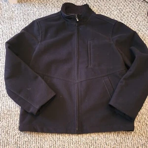 Claiborne Mens Zip Up Jacket Black Knit Size Medium - Picture 1 of 4