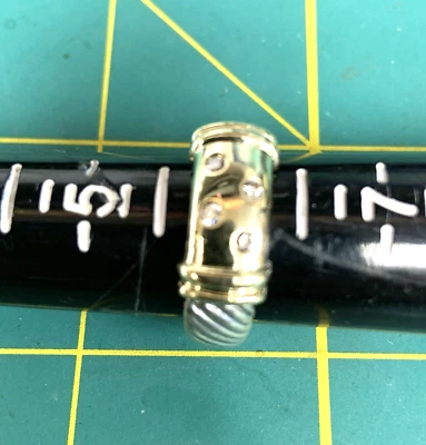 David Yurman Metro Diamond .10ct Diamond DY 925 Sterling Silver 585 (14kT Gold) - Image 1 of 4