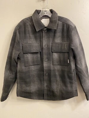 Lindbergh-White Men’s Size Small Gray Checked Wool Blend Jacket - Image 1 of 4