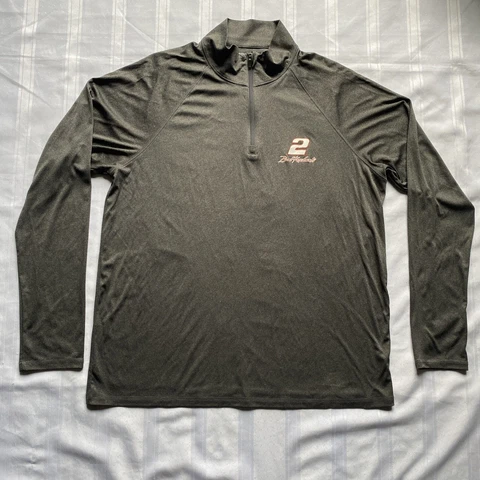 Nascar Fanatics 1/4 Zip Long Sleeve Mock Neck Shirt Size 2XL Brad Keselowski Cover