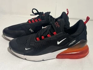 Nike Air Max 270 Entrenadores Reino Unido Talla 10 AH8050-016 Negro Blanco Rojo Ligero - Imagen 1 de 21