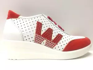 SCARPE SNEAKERS CASUAL ZEPPA DONNA MELLUSO MS121 PELLE BIANCO ORIGINAL PE NEW - Foto 1 di 5