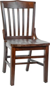 Hercules Series School House Back Mahogany Wood Dining Chair, Traditional Elegan - Picture 1 of 12