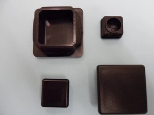 10 No 100mm X 100mm (2.0 - 5.0) SQUARE, HOLE BUNGS/PLASTIC INSERT, BLACK. - Picture 1 of 1