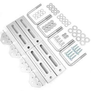 8" Boat Trailer Bunk 4 PCS Brackets Swivel Top Bunk Bracket Kit for 1.5"x3", ... - Picture 1 of 6