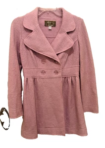 Anthropologie Tante Wanda Wollmischung rosa Peacoat Jacke Small - Bild 1 von 6