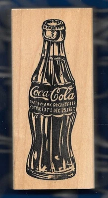 TAPA BOTELLA VIDRIO COCA COLA BEBIDA Visiones de Tinta ARTESANÍA montaje madera SELLO DE GOMA Foto 1 de 3