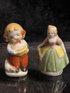"Estatuilla vintage miniatura de porcelana de 2"" hecha en Japón lote de (2)" - Imagen 1 de 20
