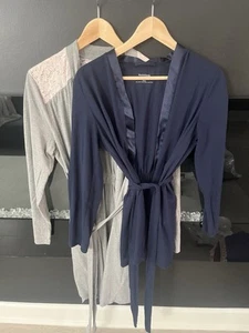 MOTHERHOOD MATERNITY Sleep Robe Bathrobe, Lace Satin, Set of 2, M, Free Ship - Picture 1 of 8