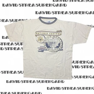 Vintage 90s Herren Ringer Tee Gr. XL Cal Cru Washington DC White House Neuheit - Bild 1 von 8