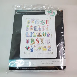 Artiste Baby gestempelt Kreuzstich Quilt Kit Once Upon a Time ABC #1215938 LESEN - Bild 1 von 7