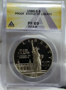 1986 S US $1 Commemorative $1 SOL  ANACS PF69DCAM - Picture 1 of 2