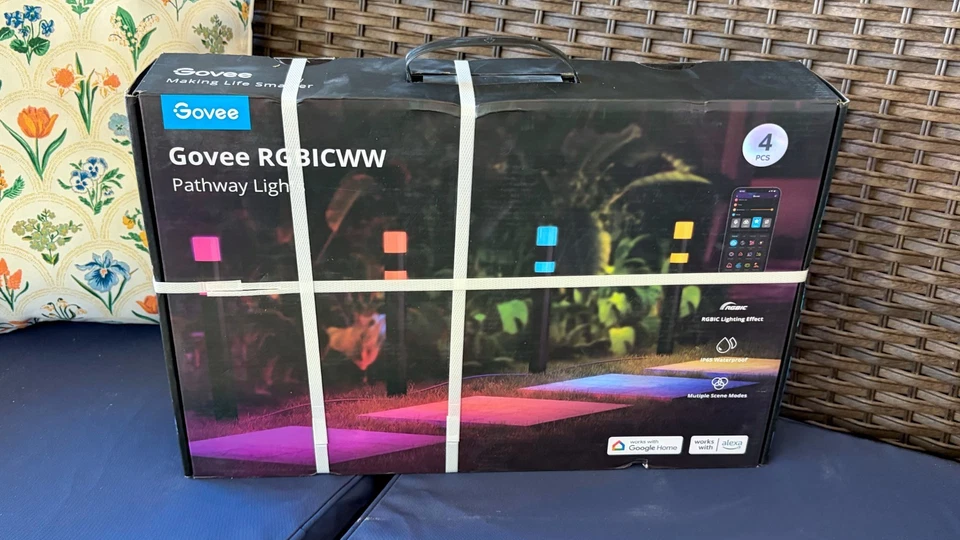 Govee H7055 Outdoor Pathway Lights Wired 4 Pack Light RGBICWW