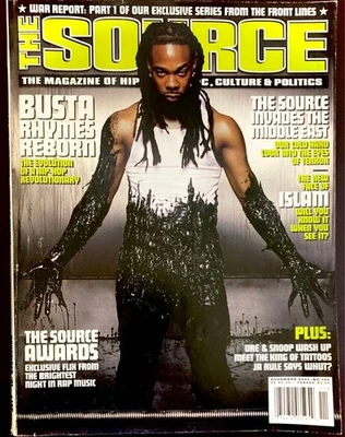 The Source Magazine Hip Hop Vintage November 2001 Busta Rhymes, Mr. Cartoon - Image 1 of 4