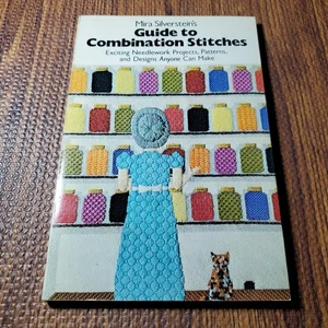 Guide to Combination Stitches Mira Silverstein 1977 Needlework Patterns - Foto 1 di 9