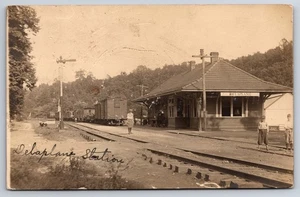 Railroad Depot Delaplane Virginia VA Fauquier County 1912 Real Photo RPPC - Picture 1 of 2
