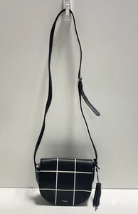 Ralph Lauren Women's Windowpane Vegan Leather Crossbody - Picture 1 of 6