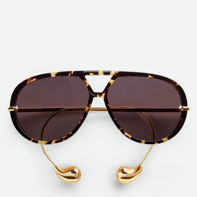 Bottega Veneta BV1273S Sunglasses Havana/Grey 63mm | Authentic | Made in Japan - Image 1 of 4