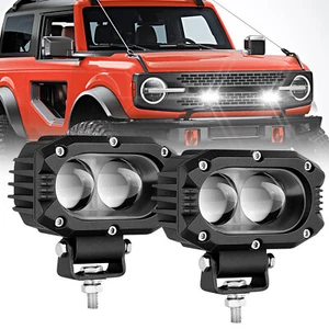 2PCS 4inch LED Pod Lights Spot Beam White Fog Light Motorcycle Offroad Trucks - Picture 1 of 7