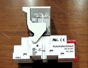AUTOMATION DIRECT 783-2C-24D CONTROL RELAY W/ BASE 783-2C-SKT - Picture 1 of 6