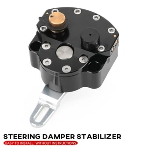 Steering Damper Stabilizer Universal Reversed Safety Control Adjustable Black - Picture 1 of 24