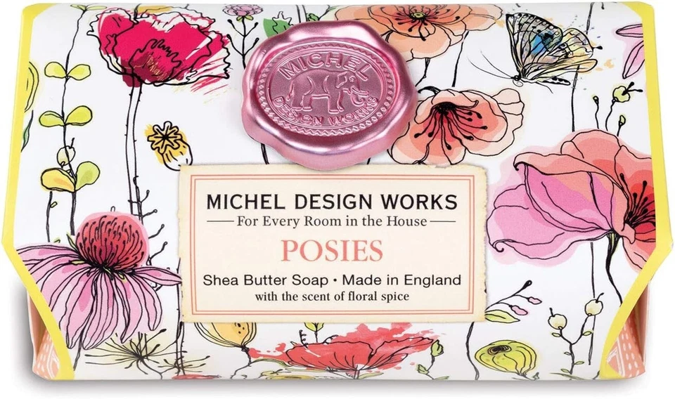 Michel Design Works Large Bath Soap Bar, Posies 8.7oz - Image 1 of 1
