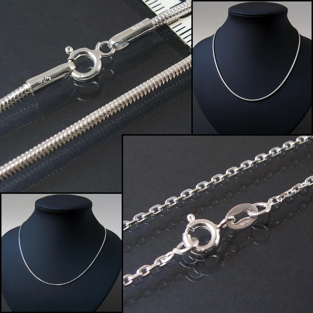 NKlaus Ankerkette 925 Silber 1,2mm – Zarte Damenkette, 50 Cm, Elegant & Leicht