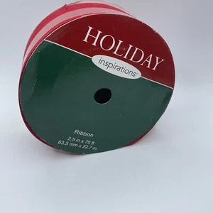 New Holiday Inspirations Velvet Ribbon 75ft Red Christmas 2.5 Inches Wide - Picture 1 of 4