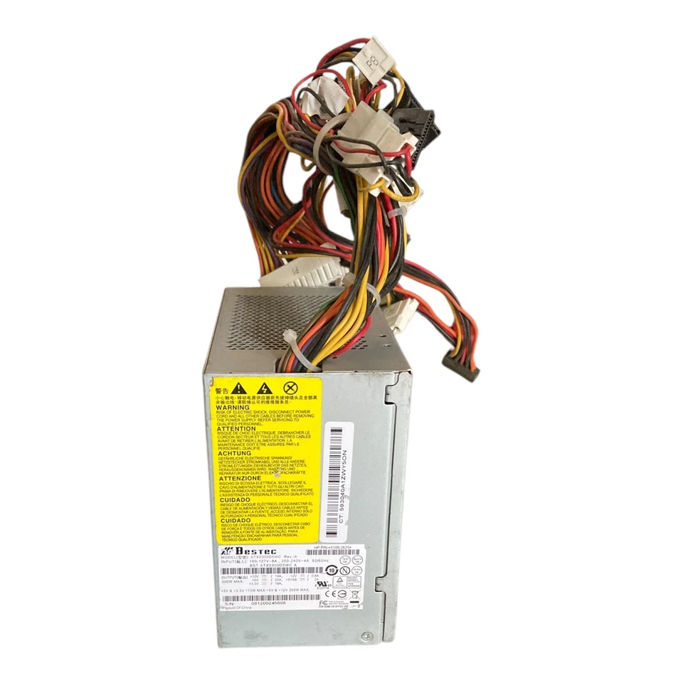 Bestec ATX0400D5WC Rev A 400W Power Supply 100-240V Input, 50-60Hz  Fully Tested - Image 1 of 4