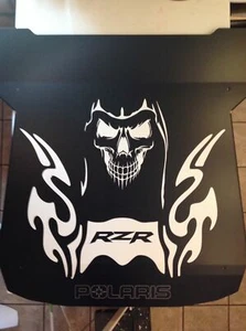 UNIVERSAL GRAPHIC SKULL ROOF FITS POLARIS RZR 900 1000  VINYL DECAL STICKER WRAP - Picture 1 of 3