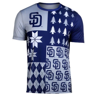 Camiseta FOCO MLB Para Hombre San Diego Padres Ocupado Bloque Feo Cuello Redondo Foto 1 de 2