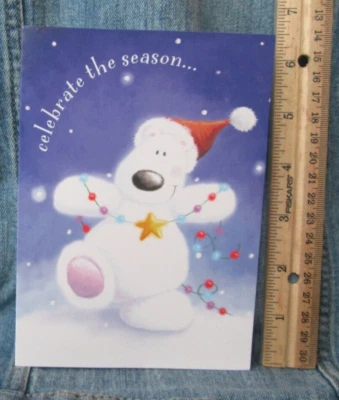 FUN POLAR BEAR Paper Magic Group Christmas Greeting Card w/ Envelope MG33 - Image 1 of 3