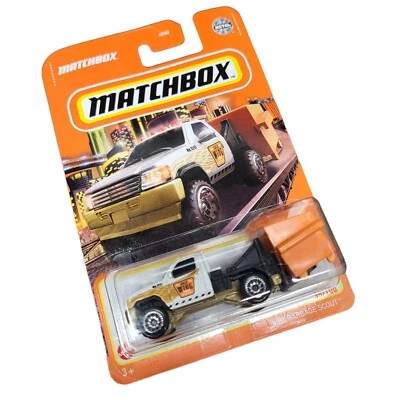 2019 Mattel Matchbox 35/100 MBX Garbage Scout Orange Gold Wing - Image 1 of 4
