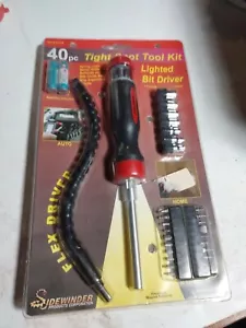 40pc Bit Set Quick Change Connect Impact Lighted Flex Driver,Tight Spot Tool. - Picture 1 of 4