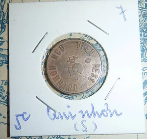 TOKEN / COIN - Qui Nhon - NCO Club - SEGA Marking - 5 Cent - Vietnam War - C.356 - Picture 1 of 4