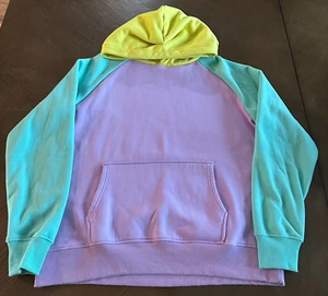 Spark Paws Human Hoodie Color Block Heavy Comfy Soft Velvet Velour L/XL - Bild 1 von 10