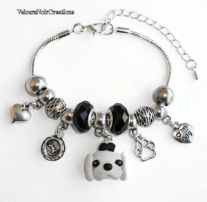 Bracciale con ciondolo cane Maltese creato a mano in fimo - Foto 1 di 4