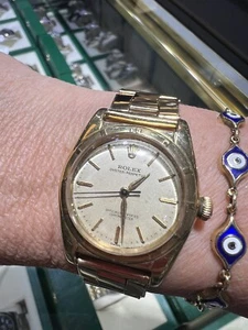 Genuine ROLEX  BUBBLE BACK 1945 Watch. 18K Yellow Gold, Model 5011 - Picture 1 of 10