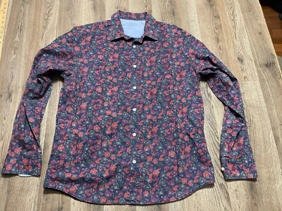 Banana Republic Shirt, Men's Large, Orange Red Blue Green, Long Sleeve Button Up - Image 1 of 4