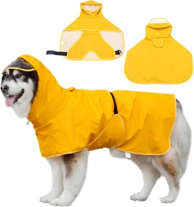 Impermeabile Cane - Giallo Impermeabile per Cani Con Cappuccio Trasparente - Man - Foto 1 di 12