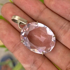Natürlicher 55,10 ct zertifizierter rosa Topas Anhänger 925 Sterlingsilber 32 mm Länge - Bild 1 von 4