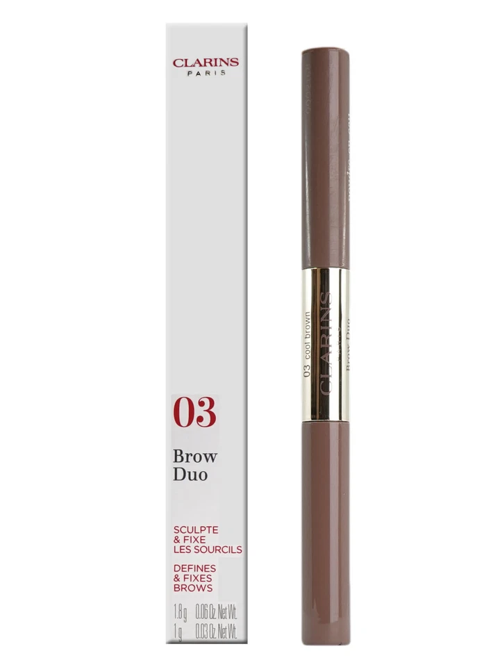 Clarins Brow DUO Defines & Fixes 03 Marrón Frío 0.03 OZ Foto 1 de 1