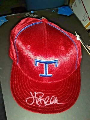 HANK BLALOCK TEXAS RANGERS STAR SIGNED AUTOGRAPHED MLB OFFICIAL RANGERS HAT RARE - Image 1 of 4