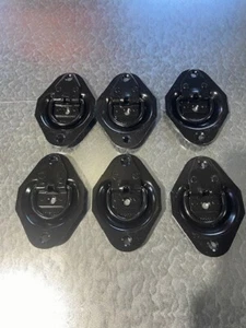 6 anillos en D de montaje empotrado - 1,5" anclaje de amarre empotrado 2500 lb tapa ea negro - Imagen 1 de 5