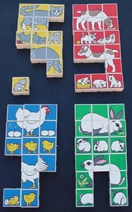 Vintage Duplo Lego 1014 Farm Animals DOG CAT CHICKEN RABBIT - Picture 1 of 18