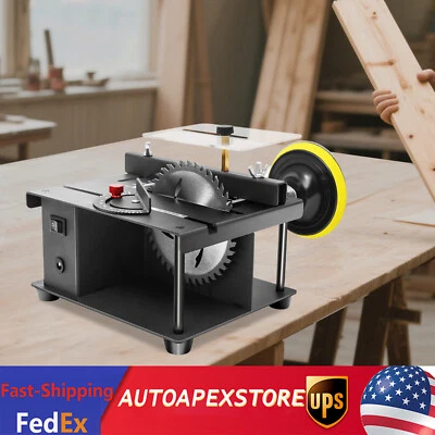 Precision Mini Table Saw Blade Woodworking Multi-Functional Cutting Machine - Image 1 of 4